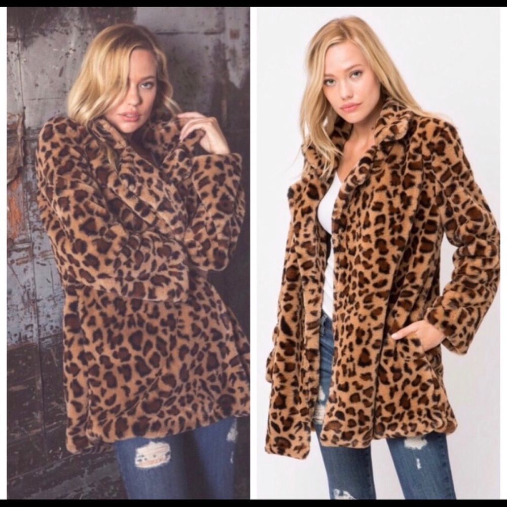 ARRIVED!!!! LEOPARD FAUX FUR COAT!!!